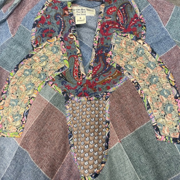 Vintage 1980s Patchwork Koos Van Den Akken New York Dress - Small - Picture 5 of 12